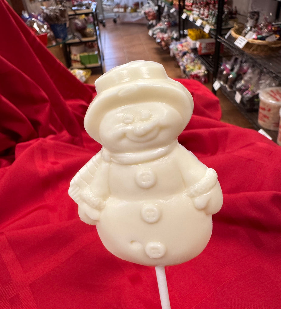 Chocolate Snowman Lollipops