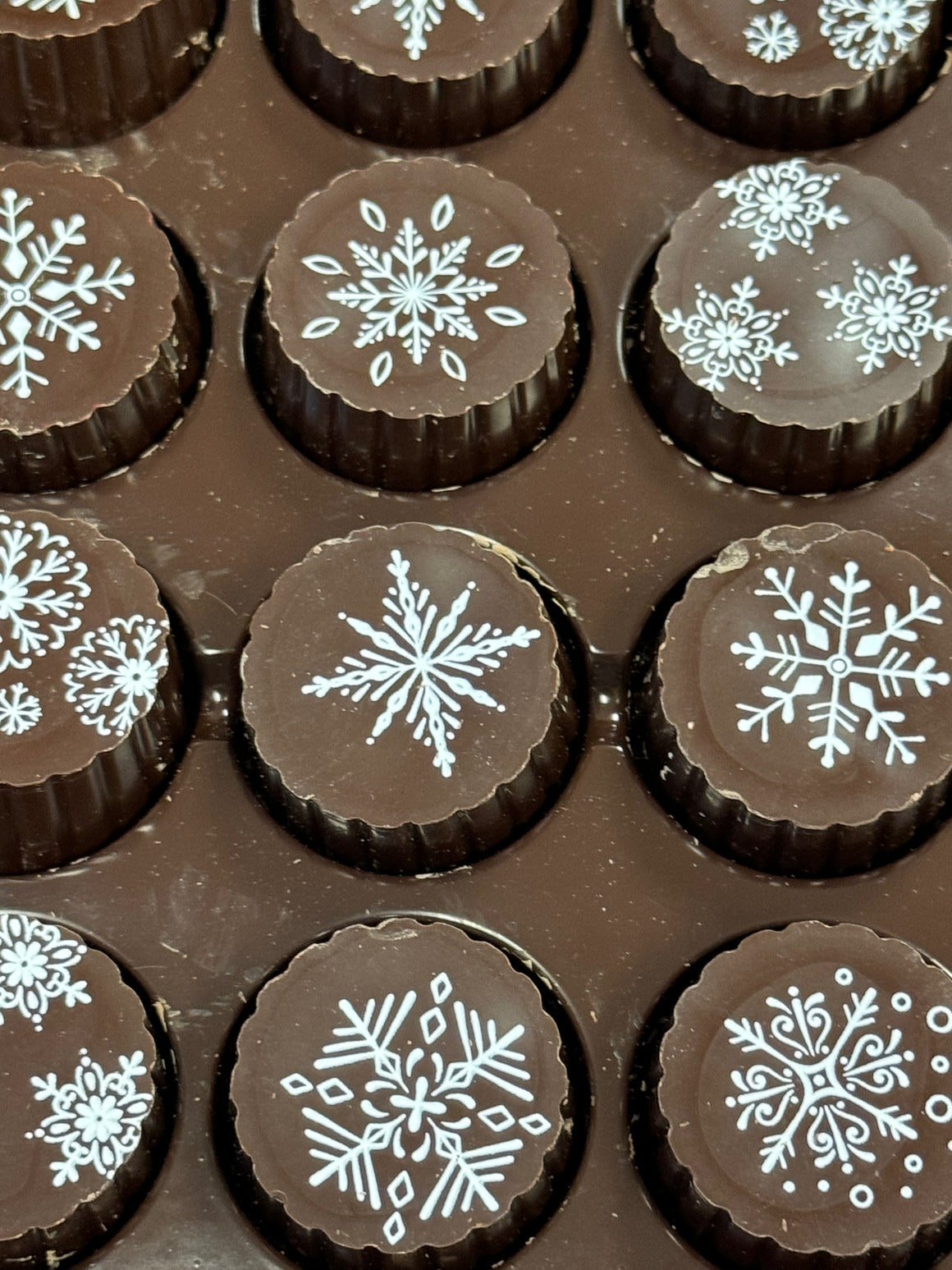 Gourmet Truffles: Dark Chocolate Snowflake