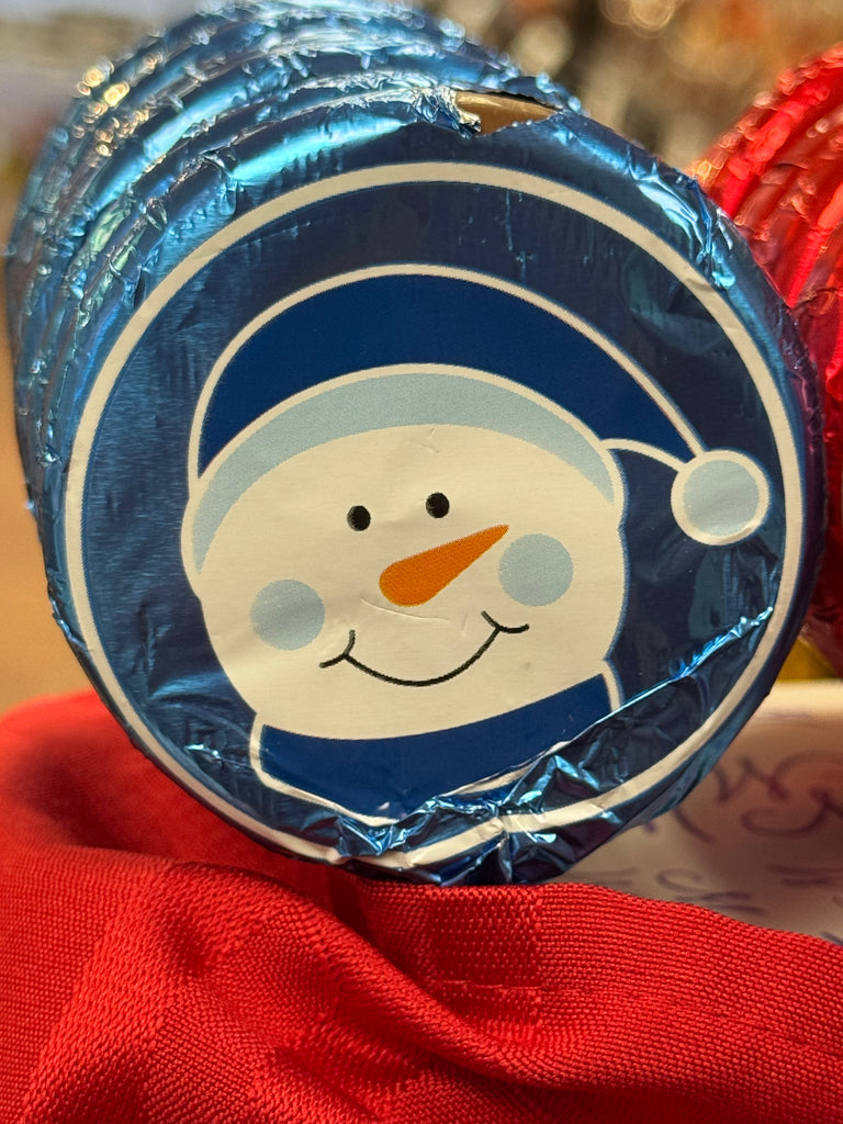 Foiled Santa or Snowman Milk Chocolate Lollipop
