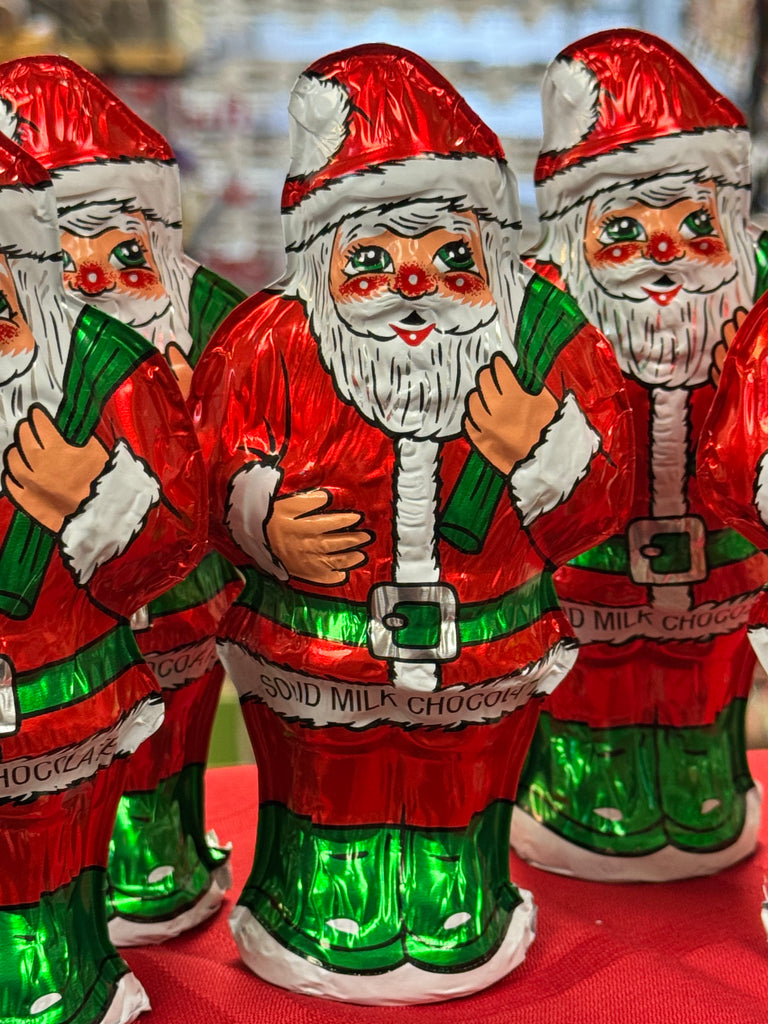 Solid Foiled Milk Chocolate Santa