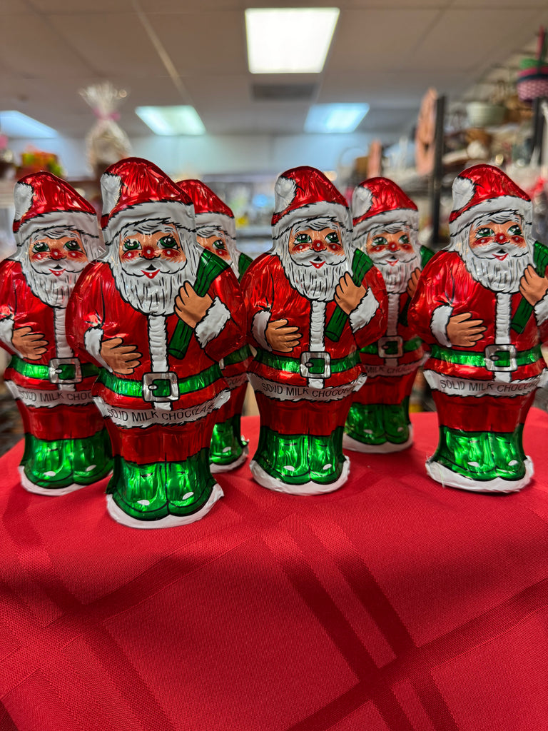 Solid Foiled Milk Chocolate Santa