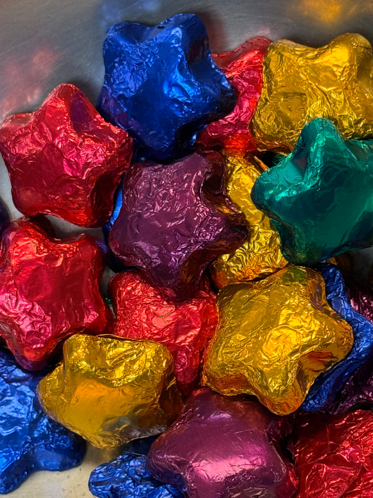 Dark Chocolate Foiled Stars