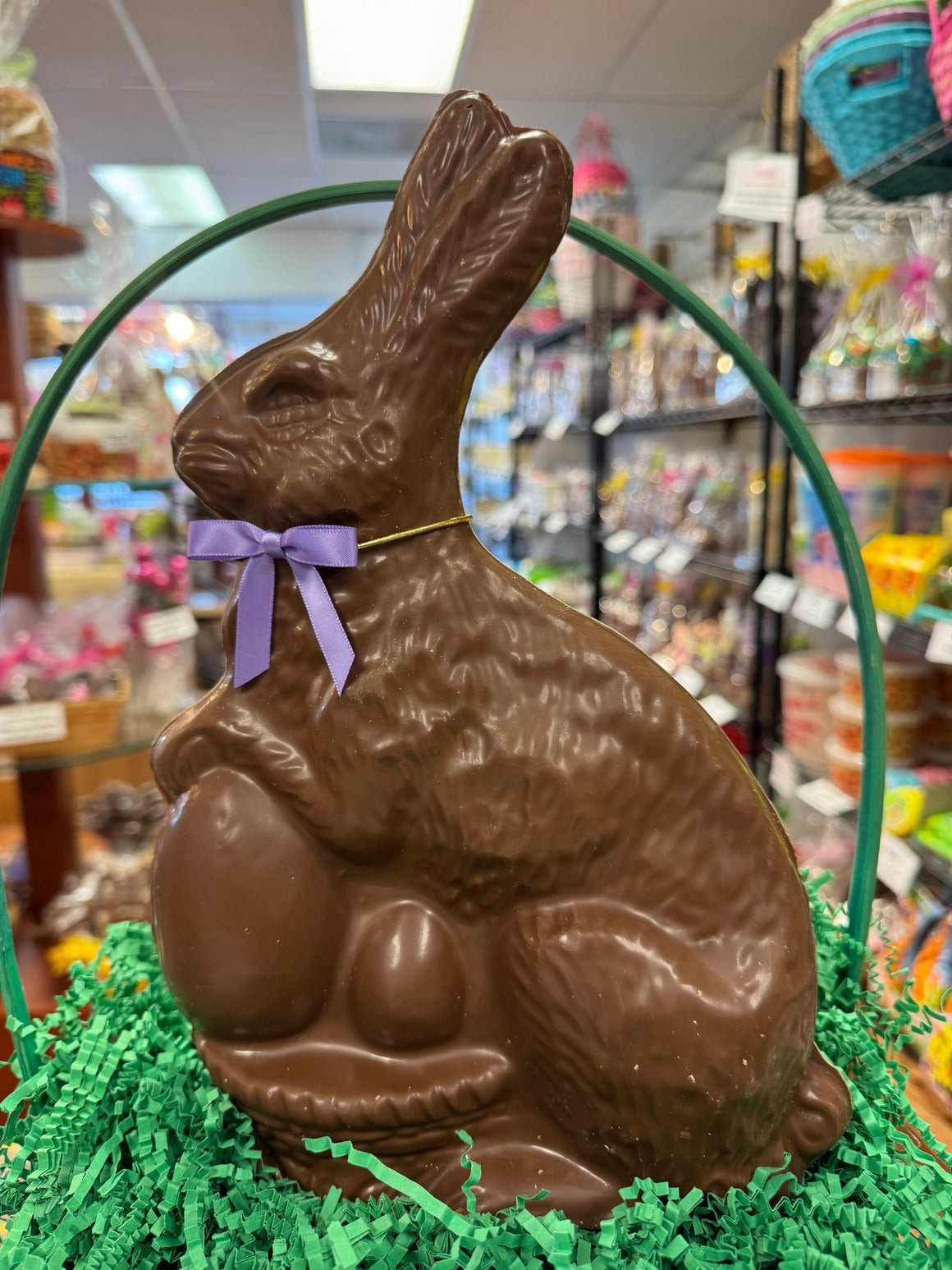 Milk Chocolate Hollow Sitting Bunny with Eggs