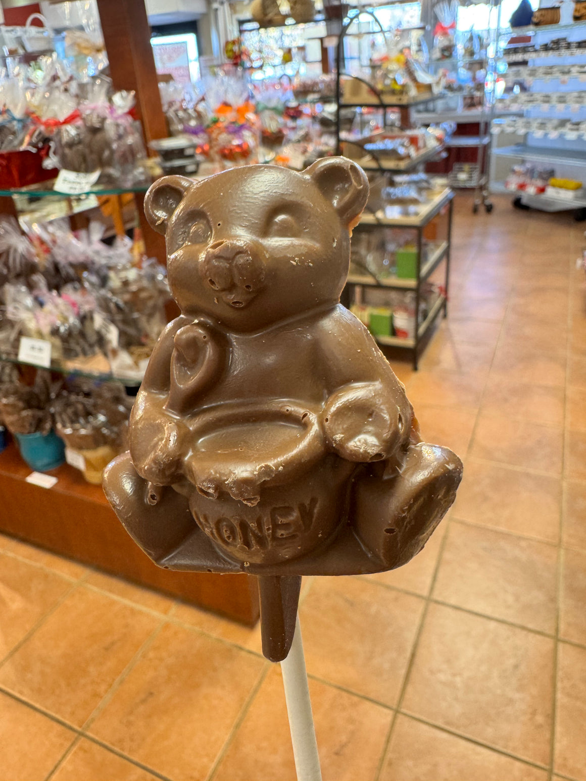 Milk Chocolate Honey Bear Lollipop