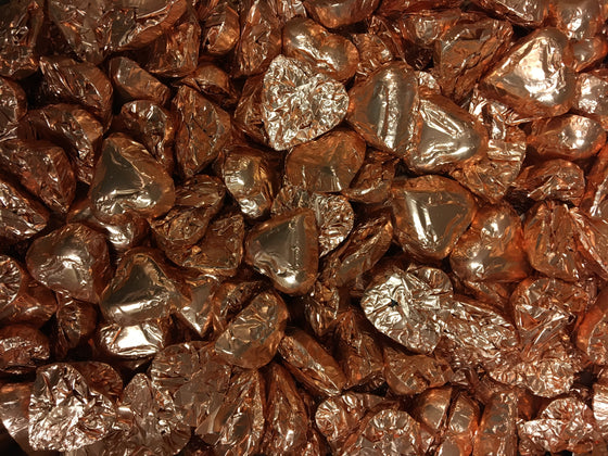 Dark Chocolate Foiled Hearts