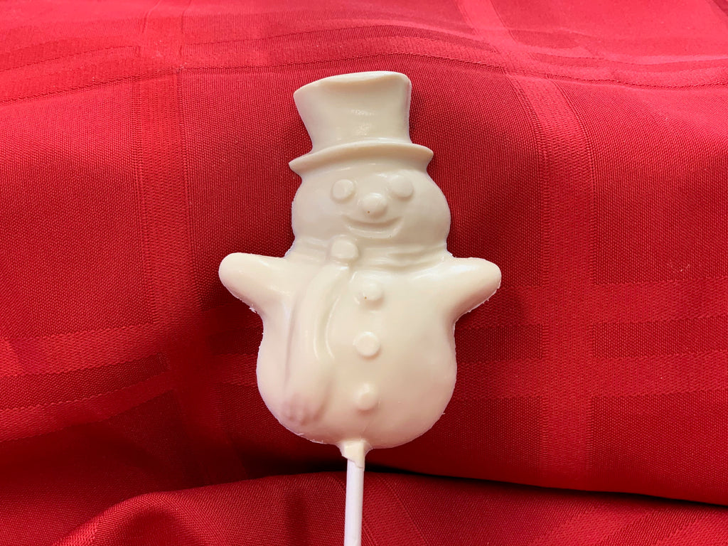 Chocolate Snowman Lollipops