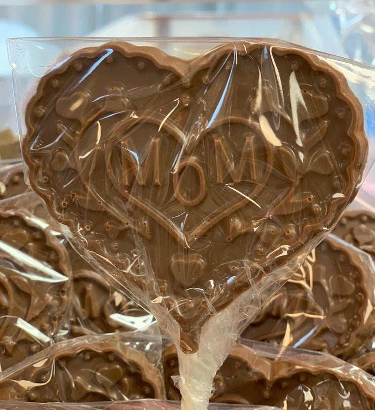 Mom Heart Milk Chocolate lollipop