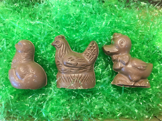 Solid Milk Chocolate Chick, Hen or Duck