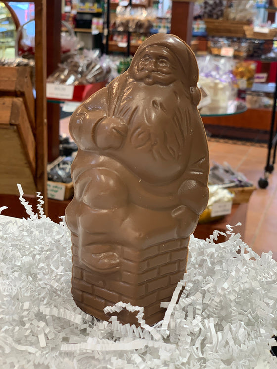 Milk Chocolate Santa on Chimney